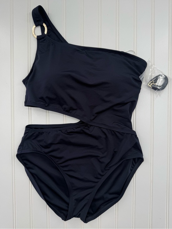 Michael Kors Other - NWOT Michael Kors Navy Blue One Shoulder O-Ring Cut-Out One Piece Swimsuit 10
